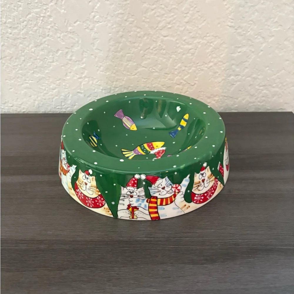 Festive Cat Food Water Dish